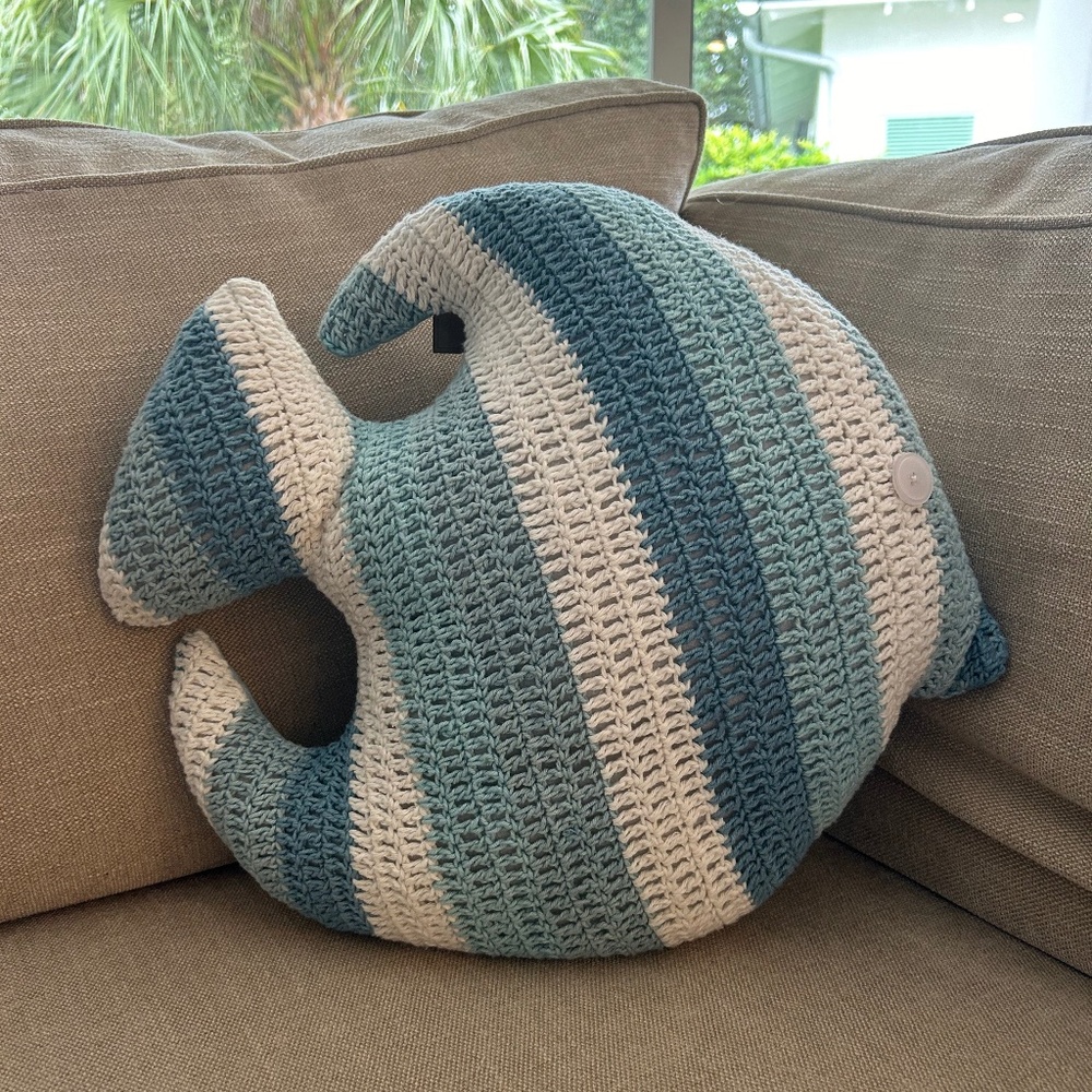 “New” Coastal Collection Fish Pillow